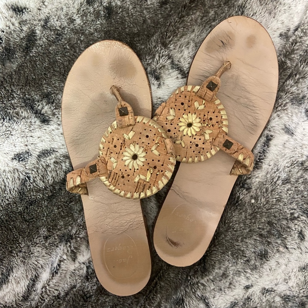 Gold/ Tan Jack Rogers Size 7